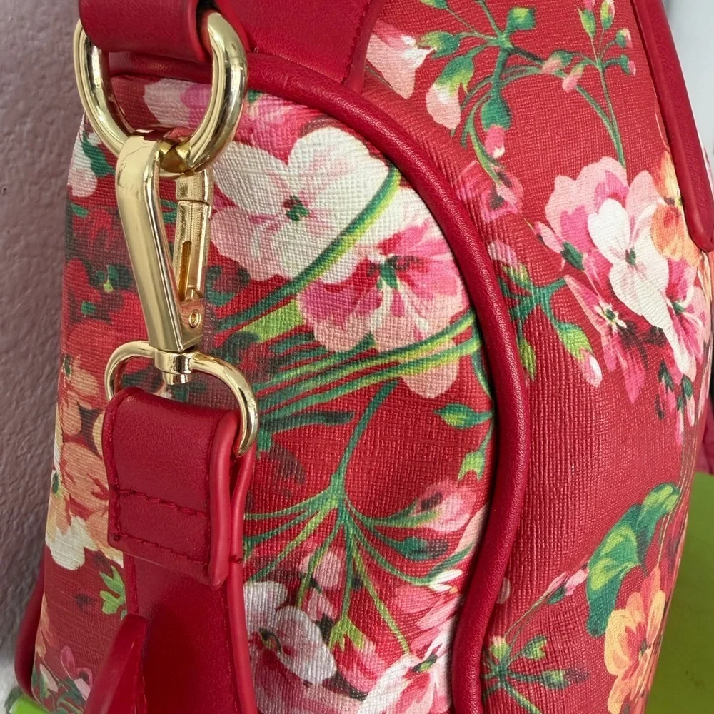 Charming Charlies Floral Red Handbag